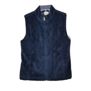 EP Pro Black Full Zip Fleece Vest Women Size Medium